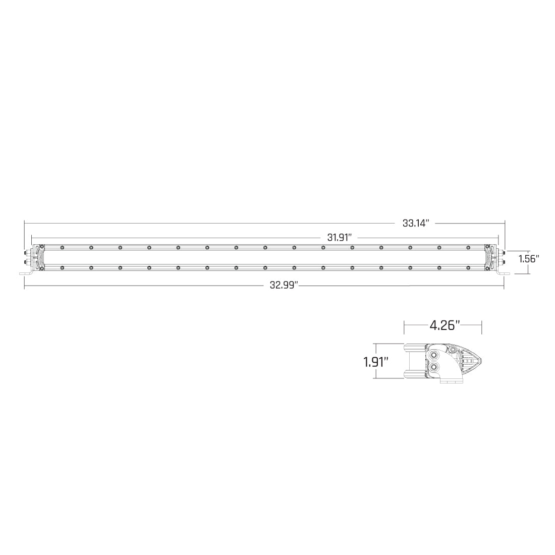 RIGID SR-Series 30" Dual Function SAE Auxilary High Beam Driving Lights w/ Amber Backlight design