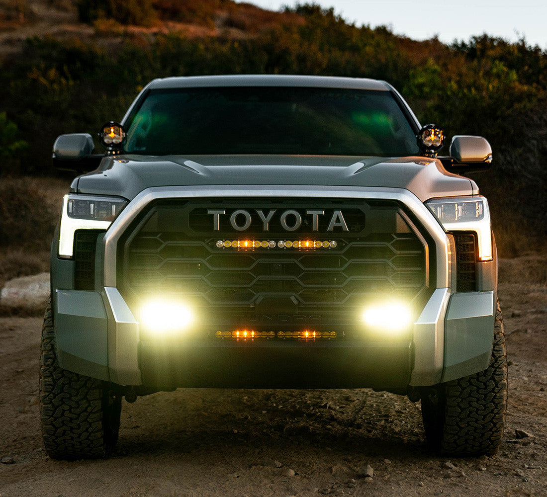 '22-23 Toyota Tundra Baja Designs S2 Sport OEM Fog Light Replacement Kit Display on Vehicle (In Use) (front view)