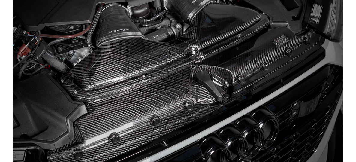 Eventuri Audi C8 RS6/RS7 Gloss Carbon Intake System display