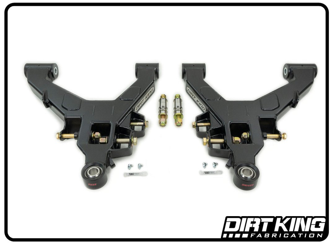 '07-21 Toyota Tundra Dirt King Fabrication Performance Lower Control Arms Display of Included Parts 