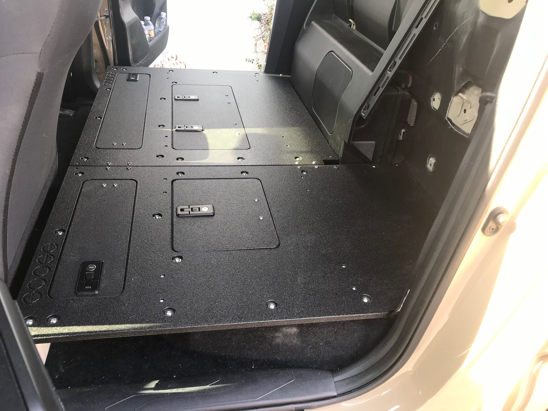'05-23 Toyota Tacoma Double Cab 2nd Row Seat Delete Keeping Factory Back Wall Display in Vehicle 