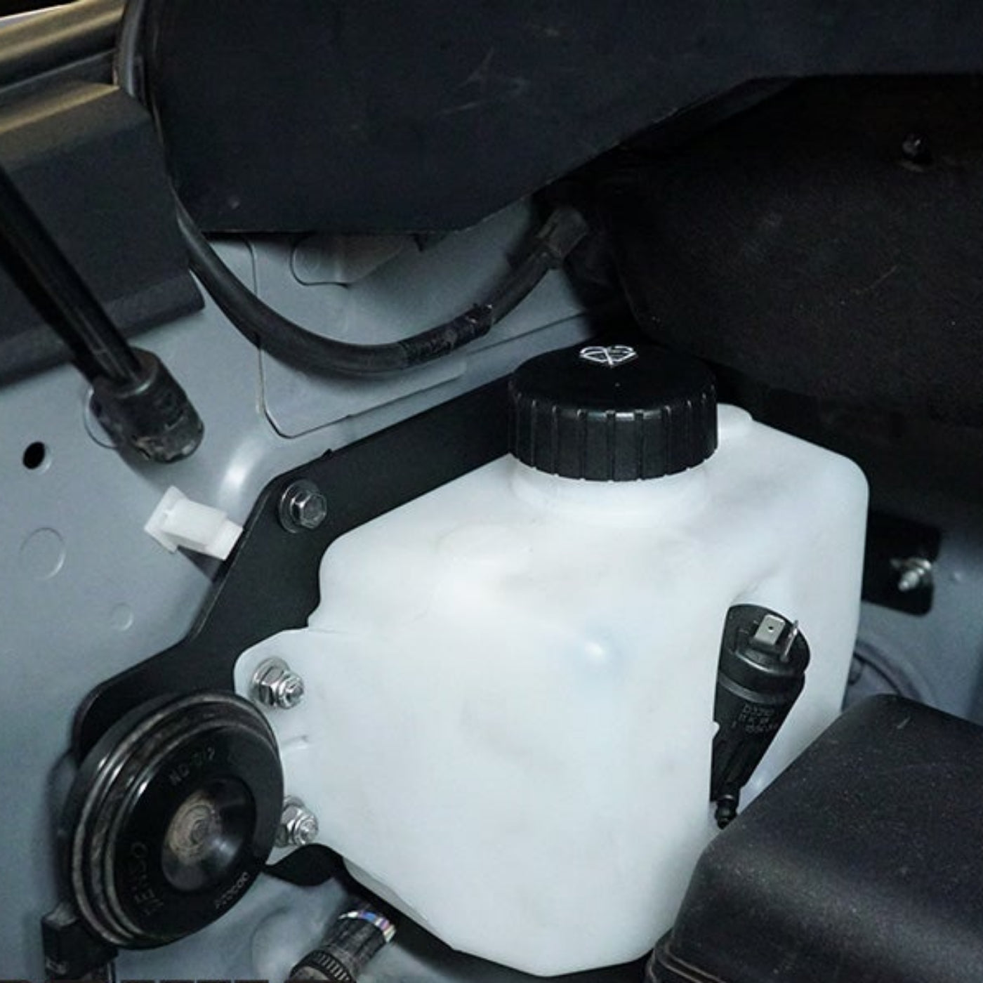 '08-22 Toyota Sequoia SDHQ Built Windshield Wiper Bottle Relocation Kit installed 