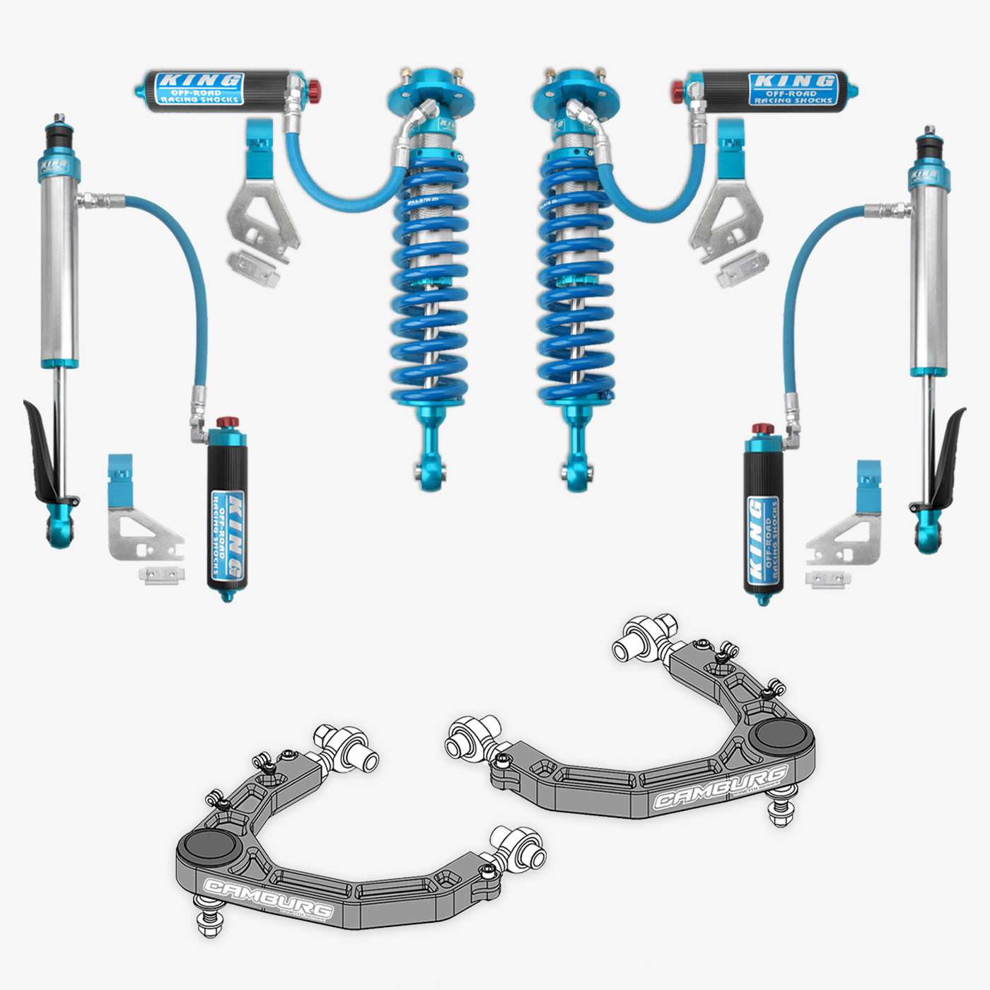 '22-23 Toyota Tundra King 2.5 RR Coilovers & Rear Shocks w/ Upper Arms & Trailing Arm Combo Kit