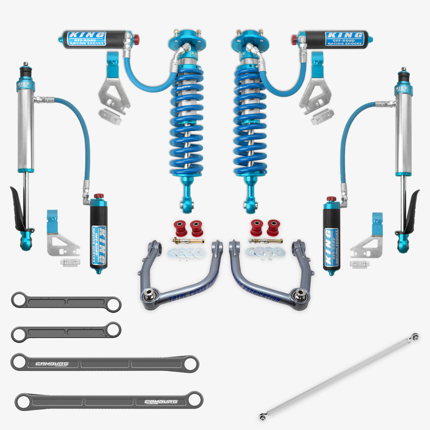 '22-23 Toyota Tundra King 2.5 RR Coilovers & Rear Shocks w/ Upper Arms & Trailing Arm Combo Kit parts