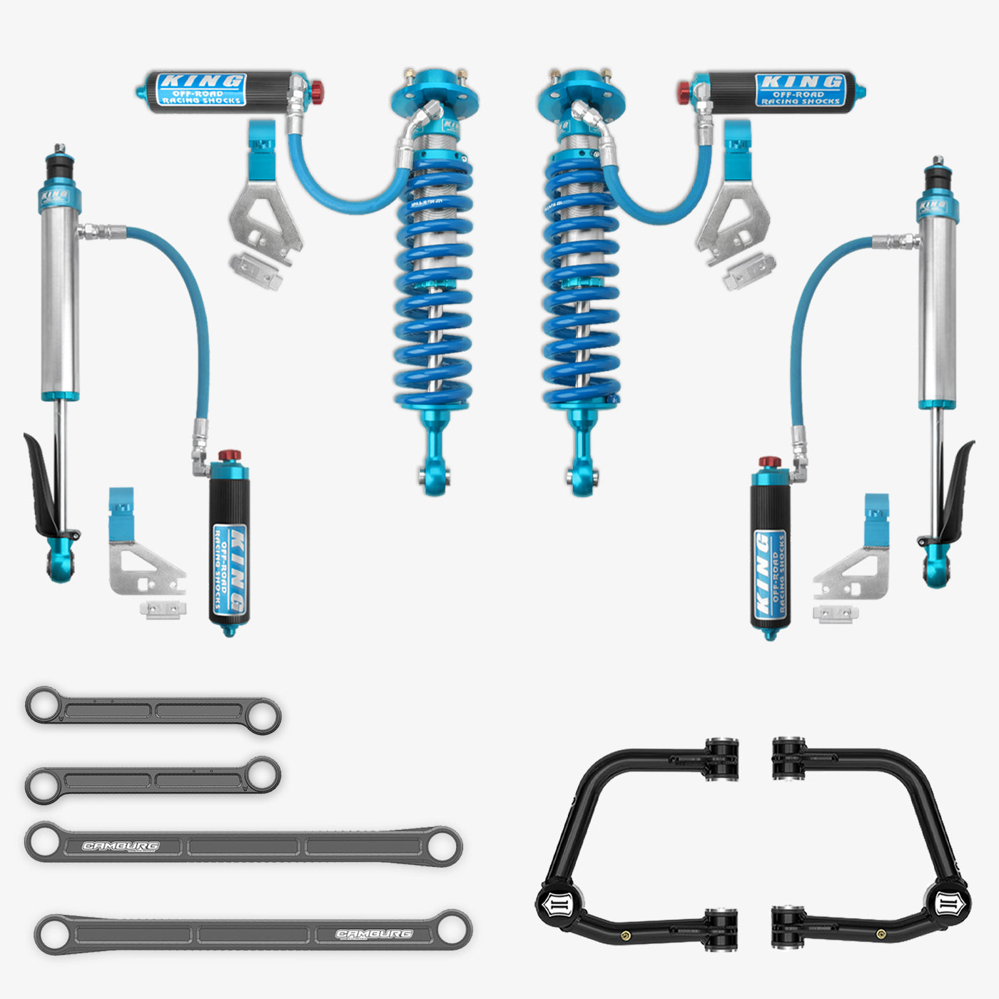 '22-23 Toyota Tundra King 2.5 RR Coilovers & Rear Shocks w/ Upper Arms & Trailing Arm Combo Kit