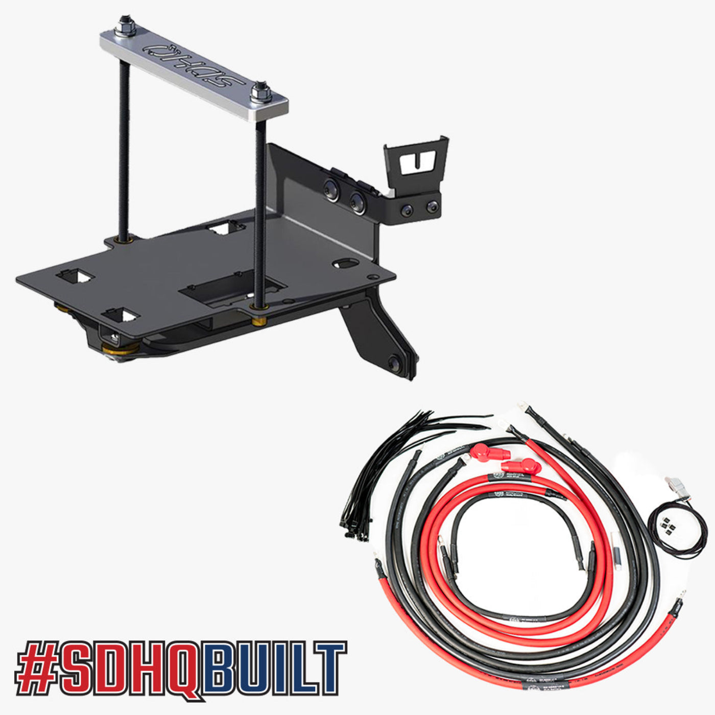 '08-21 200 Series Toyota Land Cruiser "Build your Own" SDHQ Dual Battery Kit display of included components