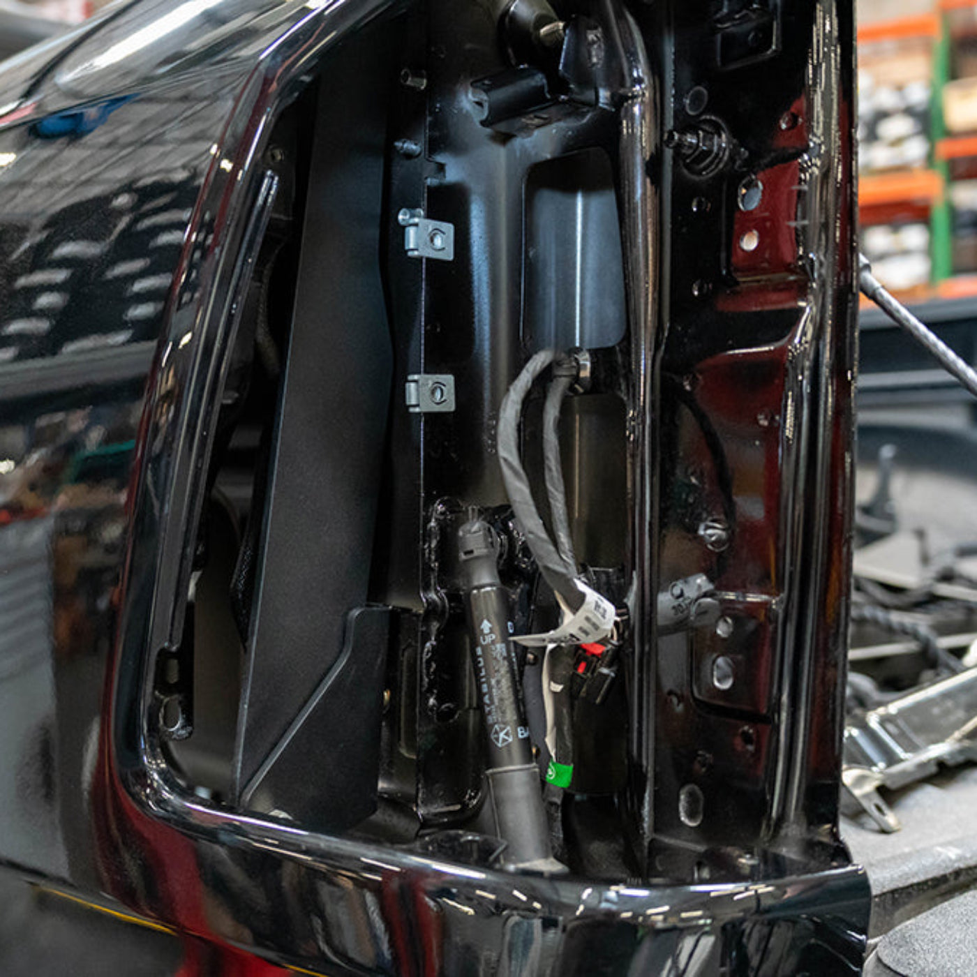 2025 Ram 1500 RHO SDHQ Built Hidden Bedside Support System installed 