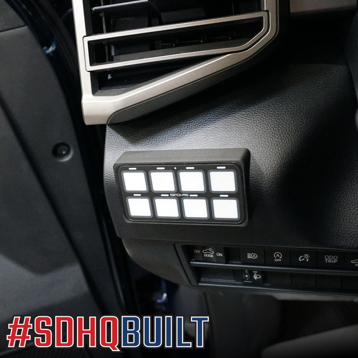 '22-24 Toyota Tundra SDHQ Built Complete Switch-Pros SP-9100 Mounting Kit keypad mount installed 