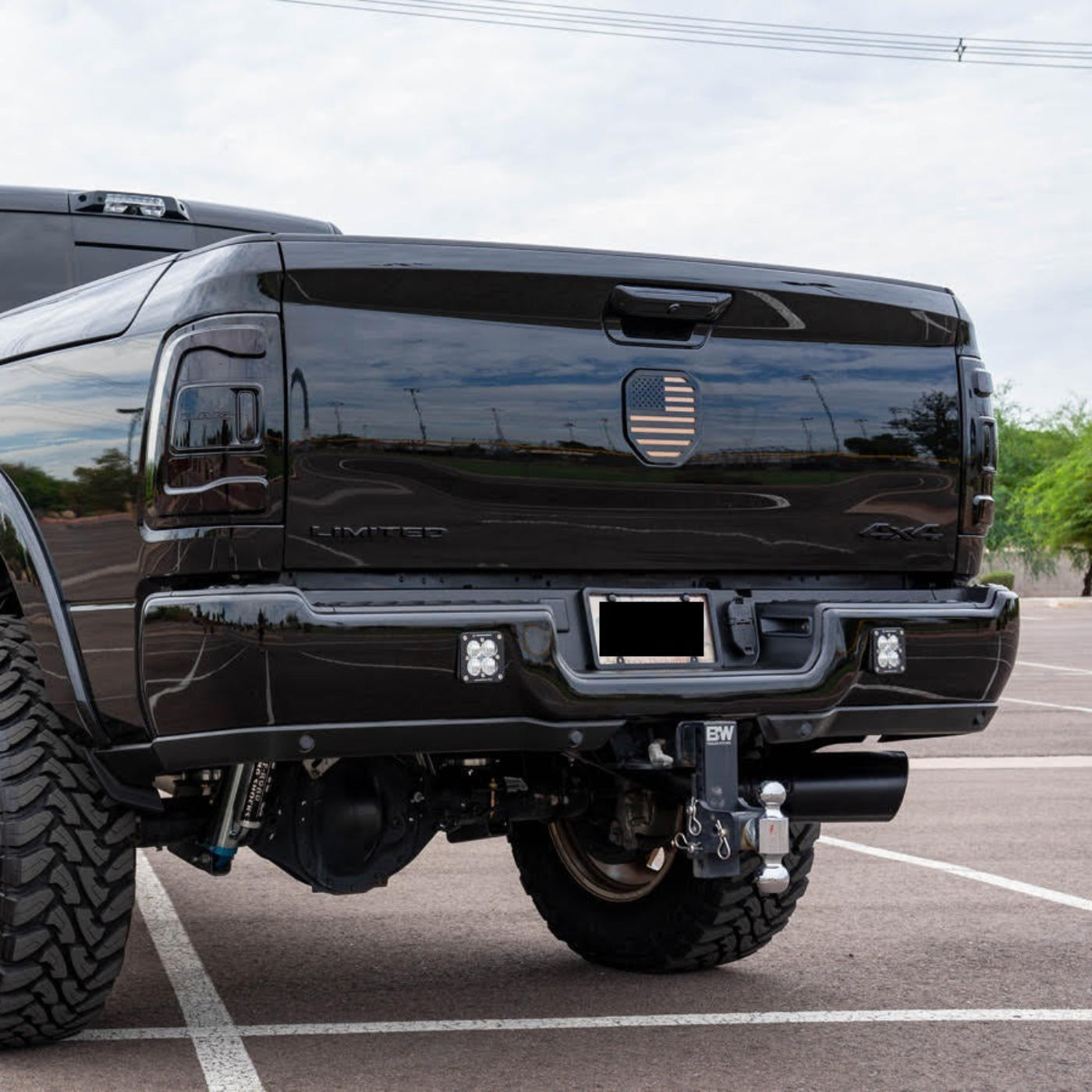 SDHQ Built Universal Squadron Series Rear Bumper Flush Mount Adapter Kit installed 