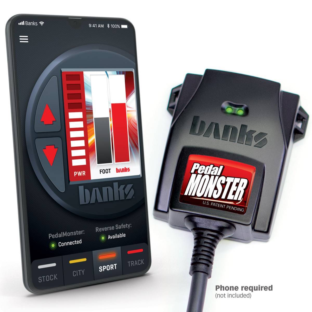 Throttle Sensitivity Booster Pedal Monster Banks Power close-up Display 