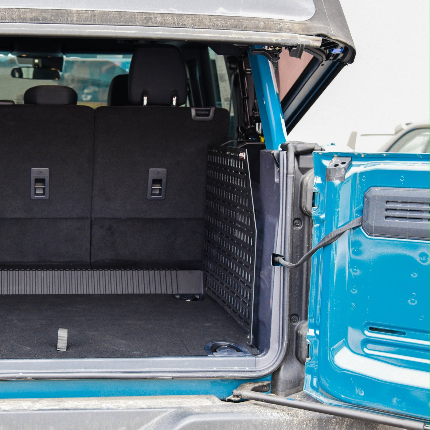 '21-24 Ford Bronco 4-Door Builtright Industries Molle Compatible Cargo Single Panel-Driver/Passenger Side Display in Vehicle 