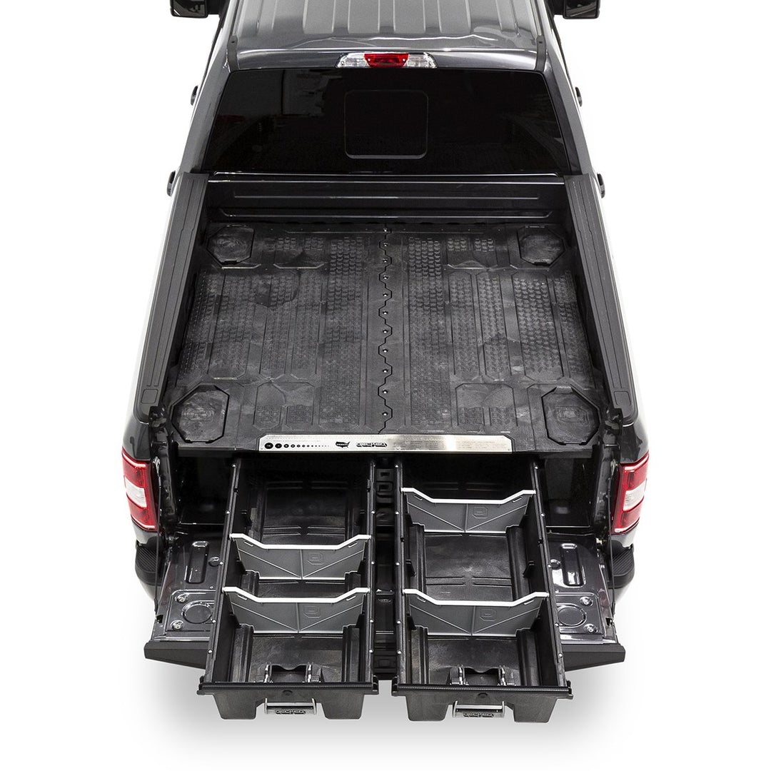 Decked Drawer Dividers - Full Size Truck Display in Vehicle