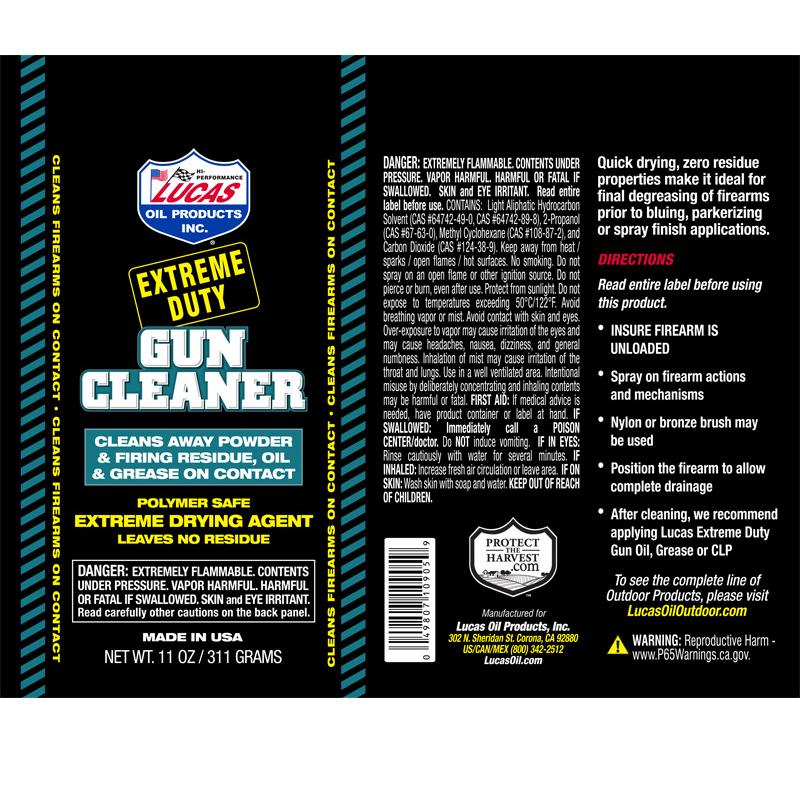 Extreme Duty Gun Cleaner Oils and Grease Lucas Oil description