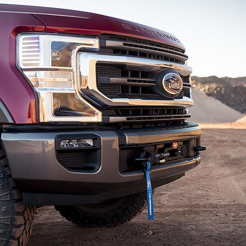Ford Performance by WARN® Ford Super Duty Winch Kit 2020-2022 Side View Display On Vehicle 