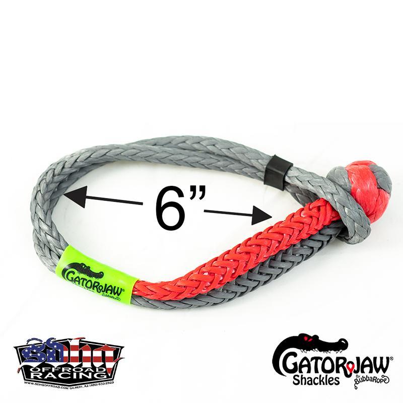 3/8" Gator Jaw NEXGEN PRO Synthetic Shackle Red and Gray Diameter 