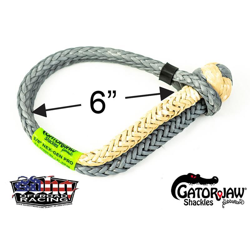 3/8" Gator Jaw NEXGEN PRO Synthetic Shackle Tan and Gray Diameter 