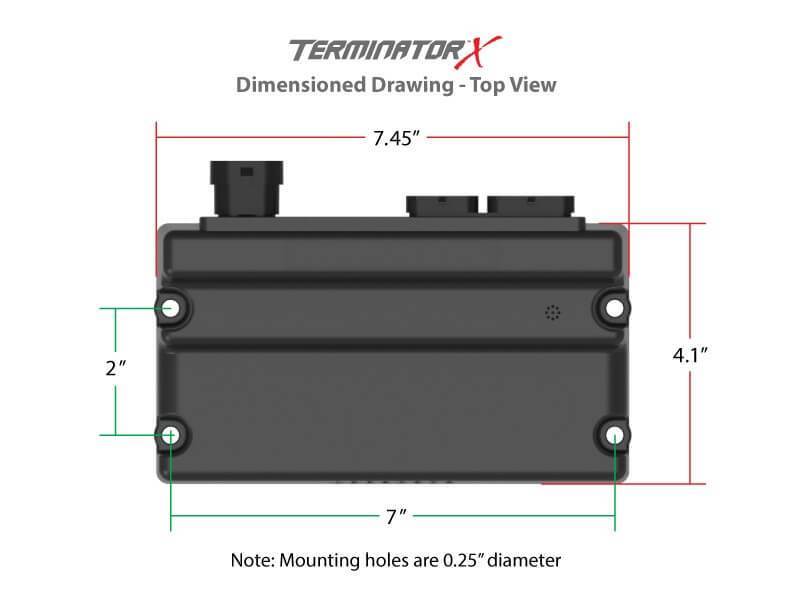 Holley Terminator X Engine Management System - 550-904 Dimension Display 