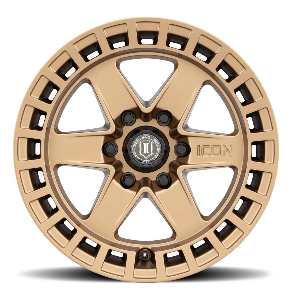 17" Raider Wheel Icon Alloys Tan (front view)