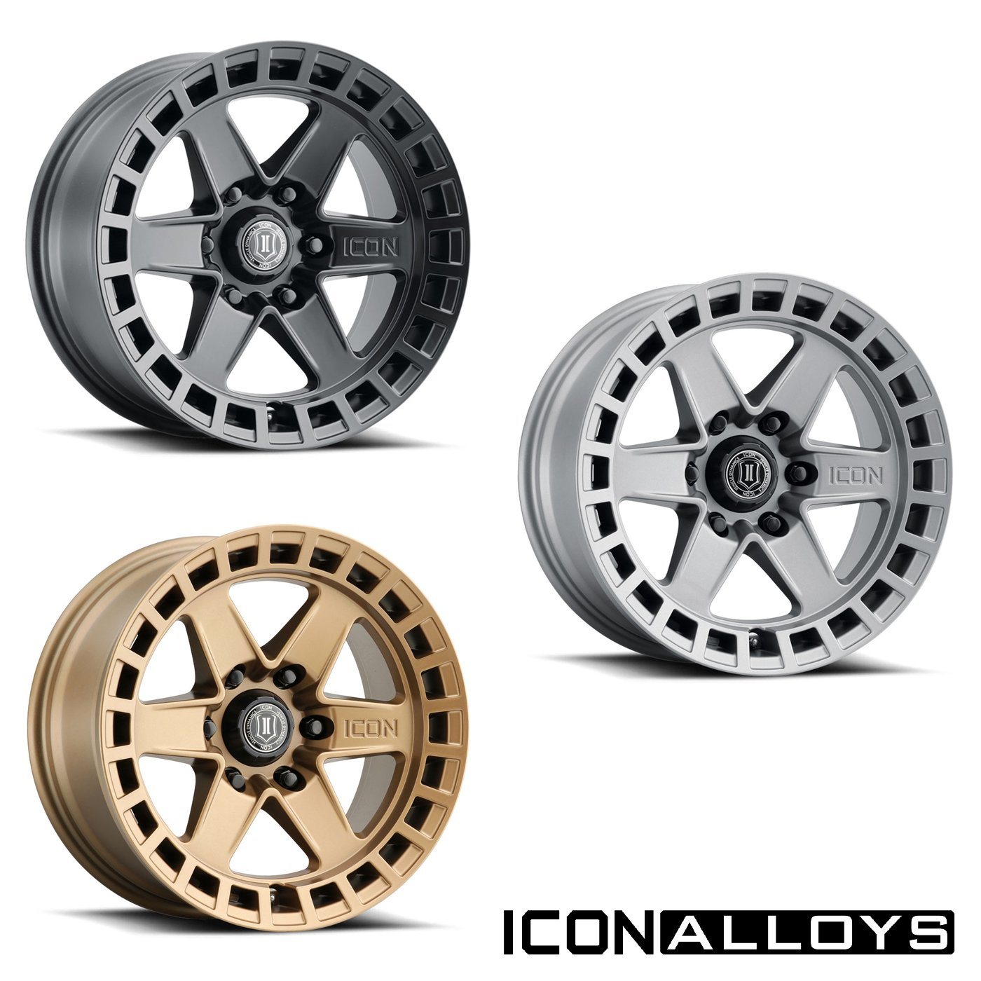 17" Raider Wheels Icon Alloys display