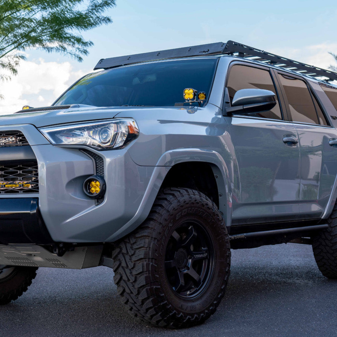 SDHQ Built A-Pillar Add A Light Mount Kit for Baja Designs Squadron Series Lights installed 