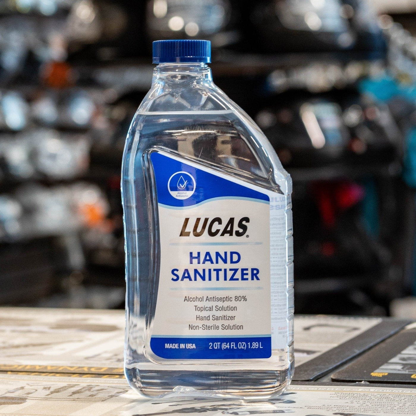 Lucas Oil Hand Sanitizer 2qt Oils and Grease Lucas Oil display