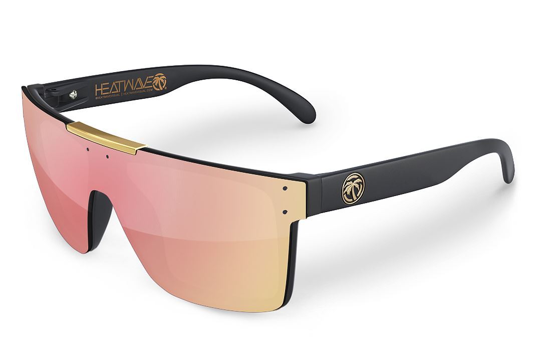 Quatro Series Rose Gold Sunglasses-Polarized Heatwave