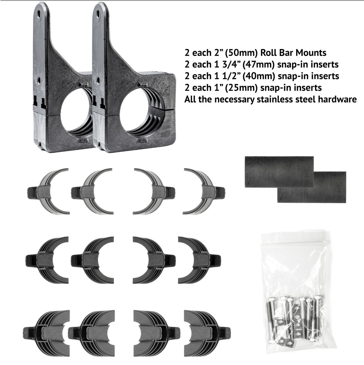 Roll Bar Tool Mounts Quick Fist Clamps parts