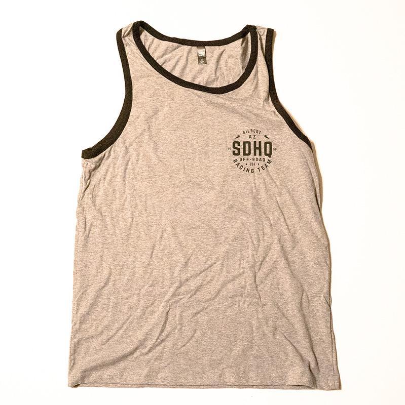 SDHQ Race Team Men's Tank Top- Light Gray Apparel SDHQ Off Road 