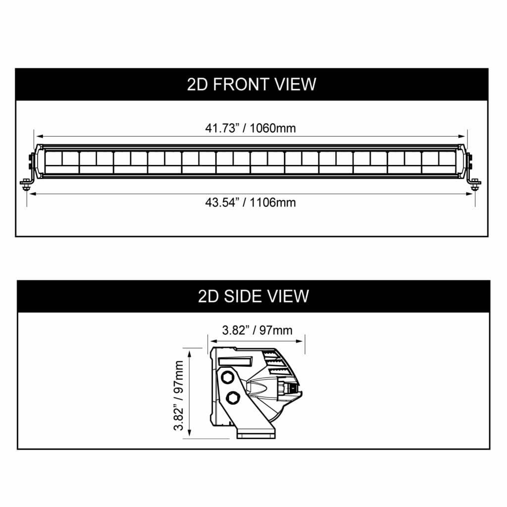 Shocker Dual Action LED Light Bar Lighting Vision X design