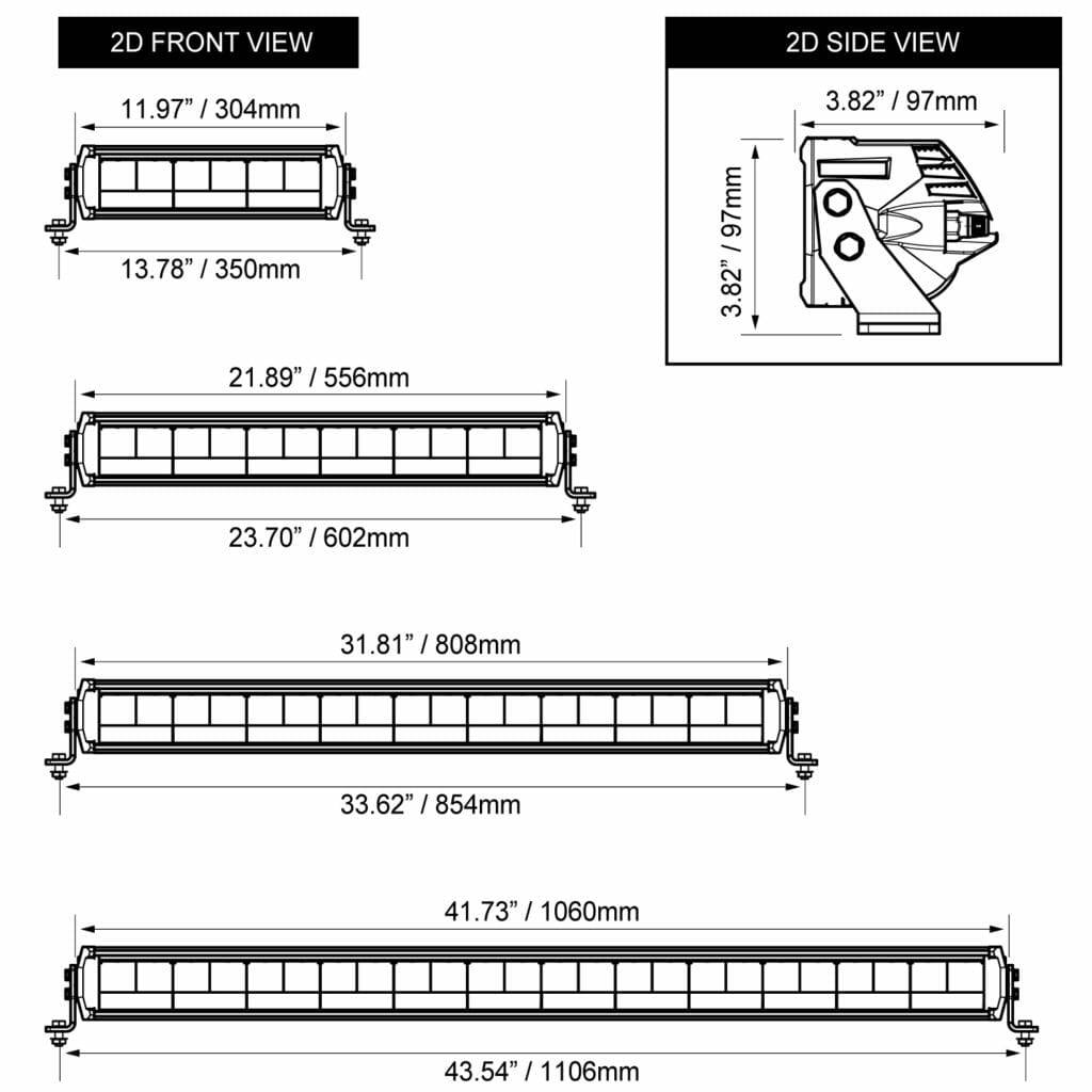 Shocker Dual Action LED Light Bar Lighting Vision X design