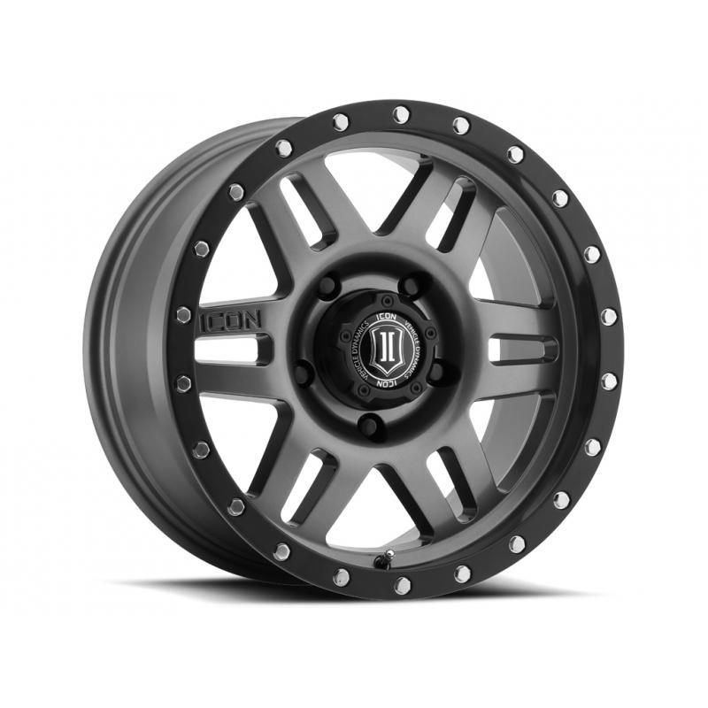 Six Speed 17" Wheel Icon Alloys Gunmetal Finish display