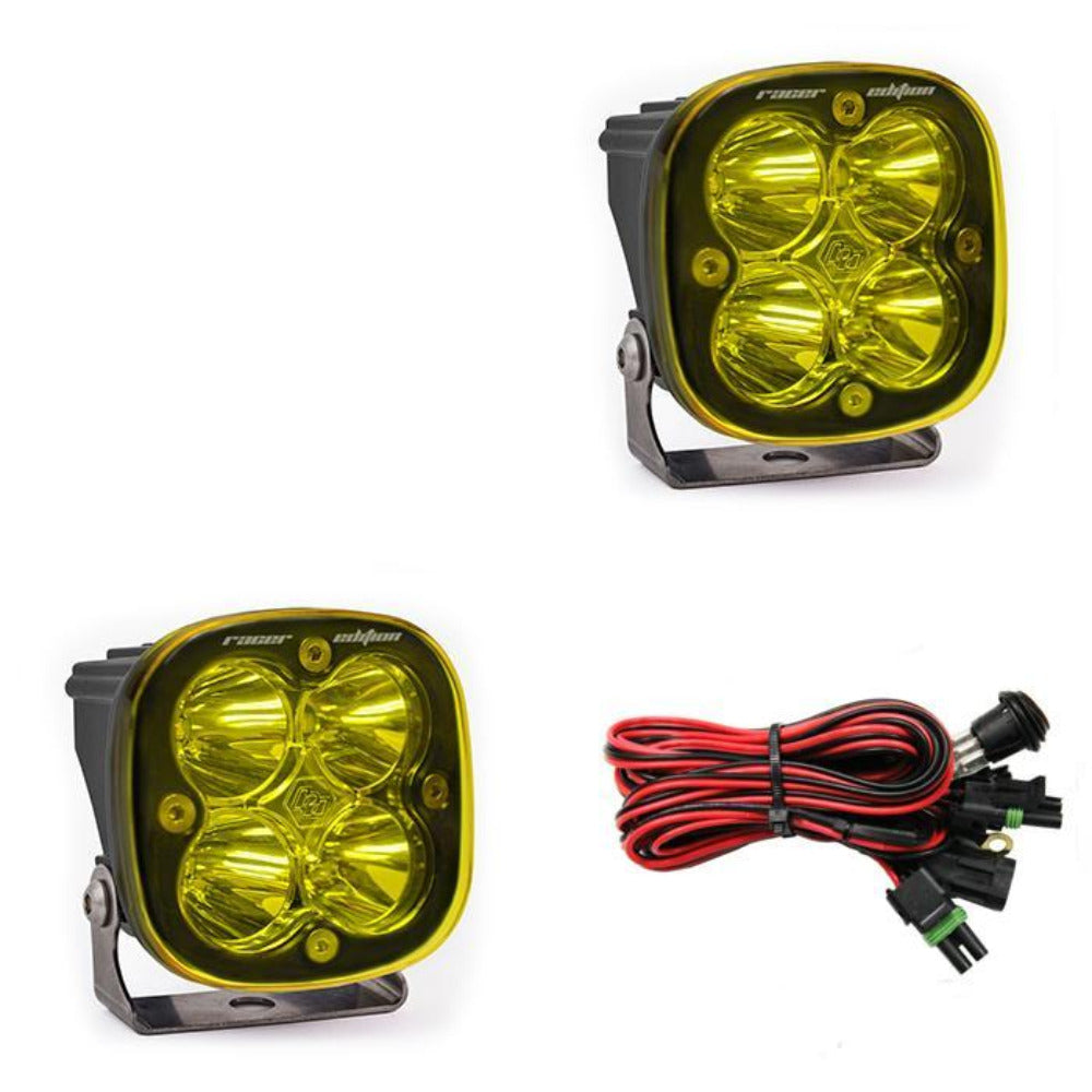 Squadron Racer Edition LED Light | Pair Lighting Baja Designs Amber Display of Included parts  