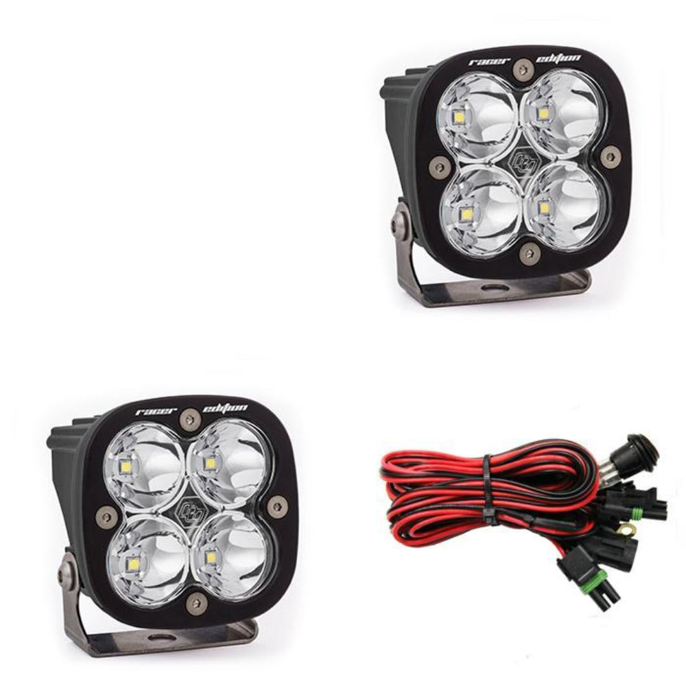 Squadron Racer Edition LED Light | Pair Lighting Baja Designs Clear Display of included parts 