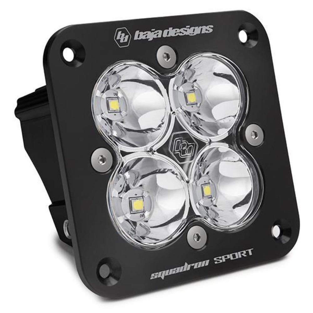 Squadron Sport LED Light Flush Mount Lighting Baja Designs Black Clear Spot Display 