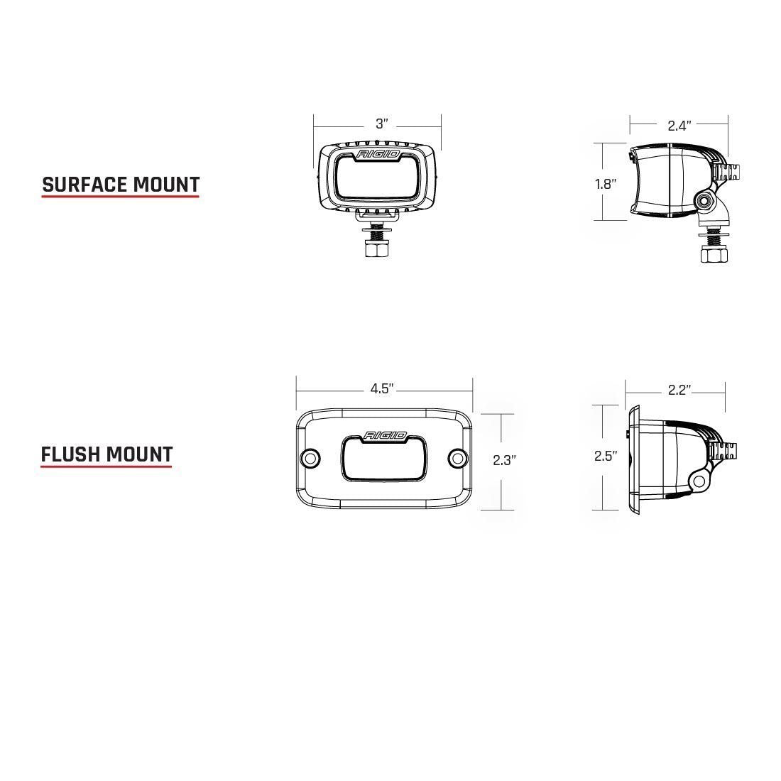 SR-M Series SAE Fog Light (Pair) Lighting Rigid Industries design