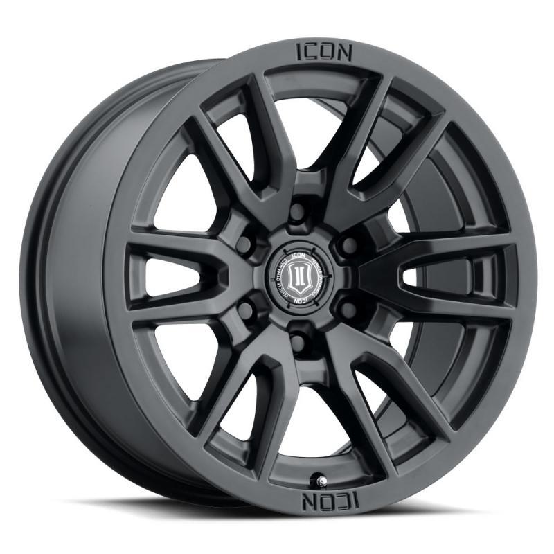 Vector 6 - 17" Wheel Icon Alloys Satin Black Finish display